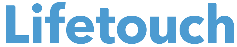 Lifetouch logo in blue text, featuring the word "Lifetouch" with a circular icon on the left.