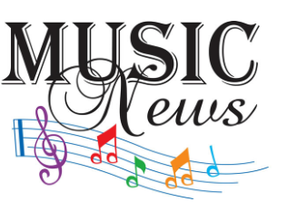 Logo featuring the text "MUSIC News" with colorful musical notes and a wavy staff design.