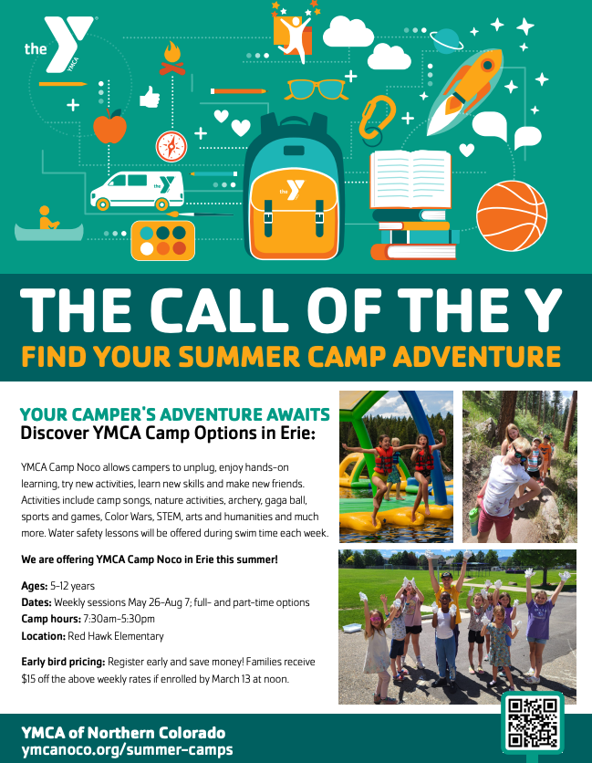 YMCA Camp Noco offers summer activities for kids, ages 5-12, from May 26 to August 7 at Red Hawk Elementary.